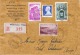 R-Brief Ministerium MONACO 1948 - 4 Fach Frankiert (1+4+5+10 F) Gel.v.Monaco Ville &gt; Les Cabanes Ariege - Briefe U. Dokumente