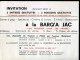 INVITATION à La BARQ'A JAC   "un Paquebot Dans Une Prairie" Marc ARYAN - Eintrittskarten