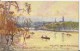 AUSTRALIA 1906- VINTAGE POSTCARD ADELAIDE -FROM THE RIVER TORRENS FROM PAINTING BY FULLWOOD MAILED FOM ARGENTINA POSTM & - Adelaide