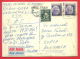 155440 / STEREO Lenticular Picture DESERT CAMEL MAN MOON - PAR AVION USED 1969 United States EINSTEIN - Cartes Stéréoscopiques