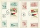 ISRAEL 1959 - SET OF 4 MAXIMUM CARDS 10 YEARS ISRAEL POSTAL ADMINISTRATION W  1 ST EACH + GUTTER 0F 60-120-250-500 POSTM - Maximum Cards