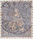 SI53D Svizzera Suisse Helvetia 30 C.  Franco Azzurro  Usato Con Annullo BASEL 1862 - Usati