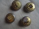 Ancien - Petit Lot 4 Boutons D'uniforme Sapeurs Pompiers - Buttons