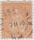 SI53D Svizzera Suisse Helvetia 10 C.  Franco Arancio  Usato Con Annullo 1862 - Oblitérés