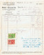 MOUSCRON -  LOBBES - Facture  GILSON MAX  (Laine / Bonneterie) + Carte Récépissé De Paiement De 1938 - Kleidung & Textil