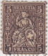 SI53D Svizzera Suisse Helvetia 5 C.  Franco 35  Usato Con Annullo 1862 - Usados