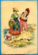 NICE  - Illustrateur Naudy  . CP Chromo Lithographiée  Folklore ,,costumes - Naudy