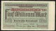 ALLEMAGNE .  BILLET DE 5 MILLION EN MARK . 1923 . - 5 Mio. Mark