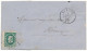 1873 BRIEF MET PZ30 VAN BOUSSU(2RING+ PUNTSTEMPE L ??) NAAR HORNU AANKOMSTSTEMPEL St GHISLAIN(2RING) ZIE SCAN(S) - 1869-1883 Léopold II