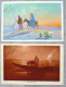 Lot 12x Cp Litho Illustrateur FETE ANGE Noel Creche Jesus Joseph Marie Fuite En Egypte Agneau - Collections & Lots