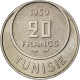 Monnaie, Tunisie, Muhammad Al-Amin Bey, 20 Francs, 1950, Paris, SPL - Tunesië
