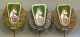 ARCHERY / SHOOTING - Hunting Federation Of Slovenia, Enamel, Vintage Pin, Badge, 3 Pieces - Tiro Al Arco