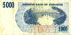 ZIMBABWE $5000 DOLLARS BLUE BEARER CHEQUE MOTIF FRONT WATERDAM BACK DATED 01-02-2006 F+P.? READ DESCRIPTION - Simbabwe