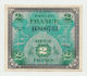 France 2 Francs 1944 XF+ CRISP Banknote P 114a 114 A - 1944 Drapeau/Francia