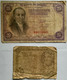 SPAGNA 2 Banconote 1 PESETA 1948 E  25 PESETAS Banco De Espana 19/2/1946 Florez Estrada - 25 Pesetas