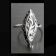 - Fine Bague Orientale Ancienne En Vermeil T55 / - Ringe