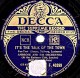 78 Trs - 25 Cm - DECCA  F.40399 - état B -  AMBROSE - Fox-trots - IT'S THE TALK OF THE TOWN - THE LAST ROUND UP - 78 T - Disques Pour Gramophone