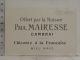 Chromo Chicorée Paul Mairesse Cambrai Bleu Rayé - Temps Primitifs - Traineau - Attelage Boeufs - Tea & Coffee Manufacturers