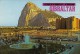 7184- POSTCARD, GIBRALTAR- NORTH VIEW OF THE ROCK, SQUARE, FOUNTAIN, CAR - Gibilterra