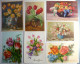 Cpa Lot 7x Litho Illustrateur Begro Etc Theme Fleur Tulipe Tulipes Pot Vase Bouquet Corbeille Voir Photos - Sammlungen & Sammellose