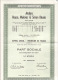 29. BelgiqueAteliers Heuze, Malevez&amp; Simon Réunis, Parts Sociale Sans Désignation De Valeur, Au Porteur  1965 - Other & Unclassified