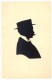 Carte Silhouette - ** Homme Au Chapeau Et à La Moustache ** - Cpa Précurseur En Bon état. - Silhouetkaarten