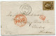 FRANCE LETTRE AFFRANCHIE AVEC N°30 OBLITERATION GC 473 DEPART BIARRITS 23 SEPT 70 POUR LONDRES - 1849-1876: Klassik