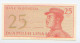 Billet De Banque, Banknote, Biglietto Di Banca, Bankbiljet, Indonésie, Indonesia, 25 Dua Puluh Lima Sen, 1964, NEUF - Indonésie