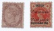 2 Pcs. 1881 Great Britain QV Queen Victoria 1p & 4p Stamps MM &  MLH ( S-98) - Ohne Zuordnung