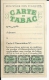 Rationnement :  Petite Carte De Tabac 1947 - Carte Vierge - 1939-45