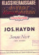 Partition Pour Piano - Jos HAYDN - SONATE N° 4 En Mi Mineur (Edition Classique Du Conservatoire De Vienne) - G-I