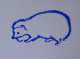 Ancien Tampon Scolaire Bois HERISSON  Ecole French Antique Rubber Stamp HEDGEHOG - Scrapbooking