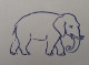 Ancien Tampon Scolaire Bois ELEPHANT  Ecole French Antique Rubber Stamp ELEPHANT - Scrapbooking