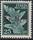 ITALY - 1944 R.S.I. - N.A117/I Emiss. BRESCIA I° Tipo  - Cv 200 Euro - Con CERTIFICATO + Firmato - Gomma Integra - MNH** - Airmail