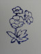 Ancien Tampon Scolaire Bois Fleur ANEMONE RENONCULE Ecole French Antique Rubber Flower - Scrapbooking