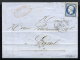 Lettre De Paris Pour Laval 1855 Cachet Roulette D'étoiles - 1849-1876: Période Classique