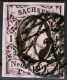 2 Leipzig OPA Auf 1 Ngr. Hellgraurot - Sachsen Nr. 4 IIa - Pracht - Saxony