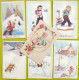 Lot 7x Cpa Litho Illustrateur M.B MARJOLAINE BASTIN FOX COLOPRINT DDLR PHOTOGLOB Enfant Traineau Luge JEU NEIGE - Collections, Lots & Séries