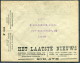 1930s Belgium Advertising Cover - Het Laatste Nieuws - Other & Unclassified