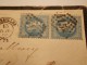 MARCOPHILIE - Lettre Obliteration Enveloppe - Versailles à Bath - Timbre Paire N° 29A + PD (19/21) - 1849-1876: Période Classique