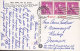 United States PPC New York City By Night MOBILE Alabama 1962 To KASTRUP Denmark 3-Stripe Lincoln Stamps (2 Scans) - Tarjetas Panorámicas
