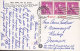 United States PPC New York City By Night MOBILE Alabama 1962 To KASTRUP Denmark 3-Stripe Lincoln Stamps (2 Scans) - Panoramic Views