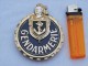 GENDARMERIE MARITIME : RARE ANCIENNE PLAQUE MOTOCYCLISTE  #.7 - Police