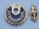 GENDARMERIE MARITIME : RARE ANCIENNE PLAQUE MOTOCYCLISTE  #.7 - Police & Gendarmerie