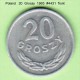 POLAND   20 GROSZY   1963  (Y # A 47) - Polen