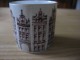 Petite Tasse Sans Anse " Maisons De La Grand´Place De Bruxelles Signé DL Décor Marron Sur Porcelaine - Kopjes