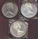 SAINT HELENA LOT 3 X 1 CROWN  1978 Coronation Jubilee  ARGENT SILVER NICKEL - Sint-Helena