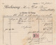 Heimat BE LANGENTHAL 1904-07-26 Lieferschein E.Geiser & Comp. Mit 10C. Steuermarke Kanton Bern - Revenue Stamps