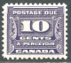 Canada 1933 10 C Postage Due - Mint - Portomarken