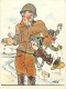 -gd Format -ref M13- Guerre 1939-45- Dessin Illustrateur - Caricature- Hitler - La Fessee- Carte Bon Etat - - Guerre 1939-45